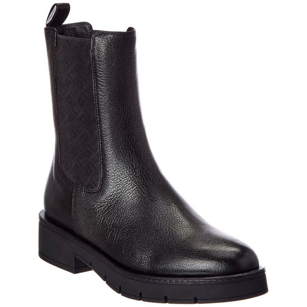Ferragamo Mojave Leather Chelsea Boot, Black